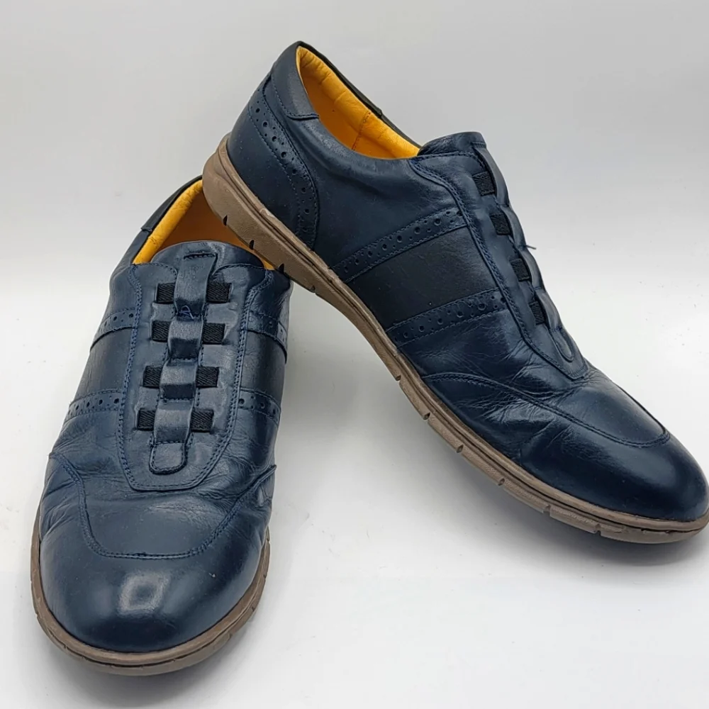 SANDRO MOSCOLONI Noah Slip-on Navy‎ Sneakers Size 12D. #S1226